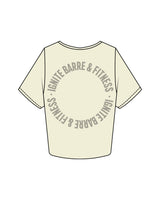 The Crop Tee - Butter - Ignite Barre & Fitness - Center Chest & Back Round - Printed - Dust