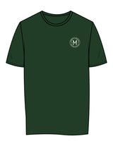 The Womens Tee - Forest - Marty's Matcha - Left Chest Round - Printed - Cream