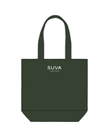 The Promo Tote Bag - Forest - SUVA - Top Center Body Stacked - Printed - White