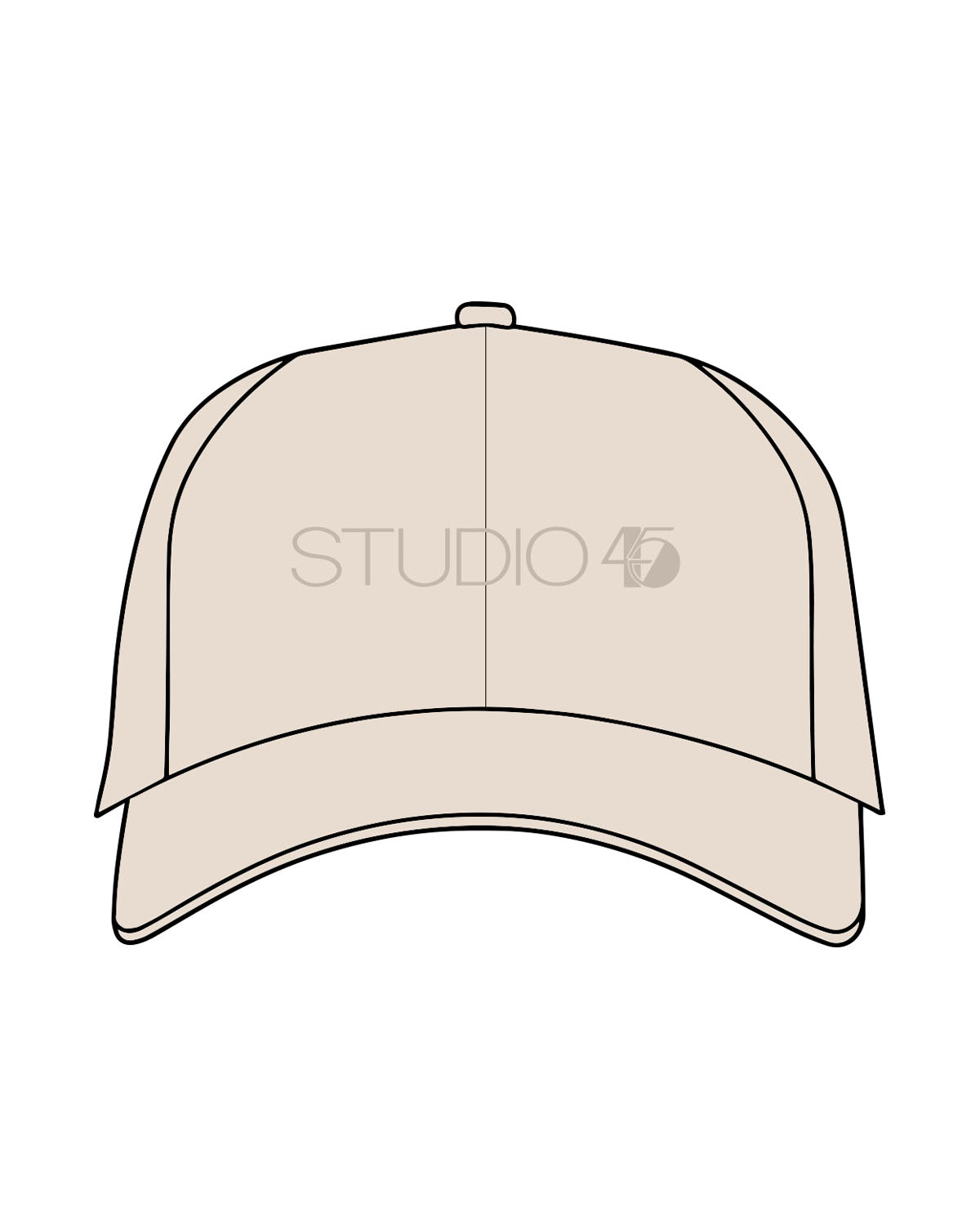 The Dad Hat - Stone - Studio 45 - Center Text - 45 - Tone on Tone