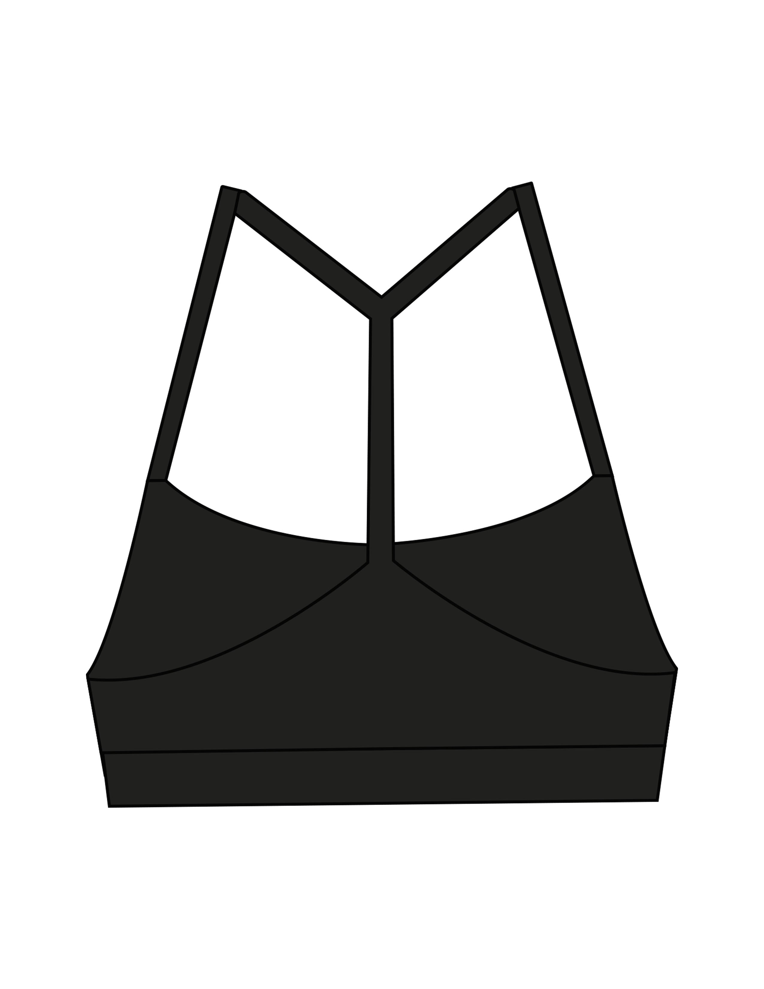 The Basic Bra - Black - F45 West Park - Center Chest Stacked - Printed - White