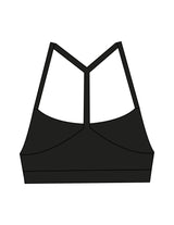 The Basic Bra - Black - F45 West Park - Center Chest Stacked - Printed - White