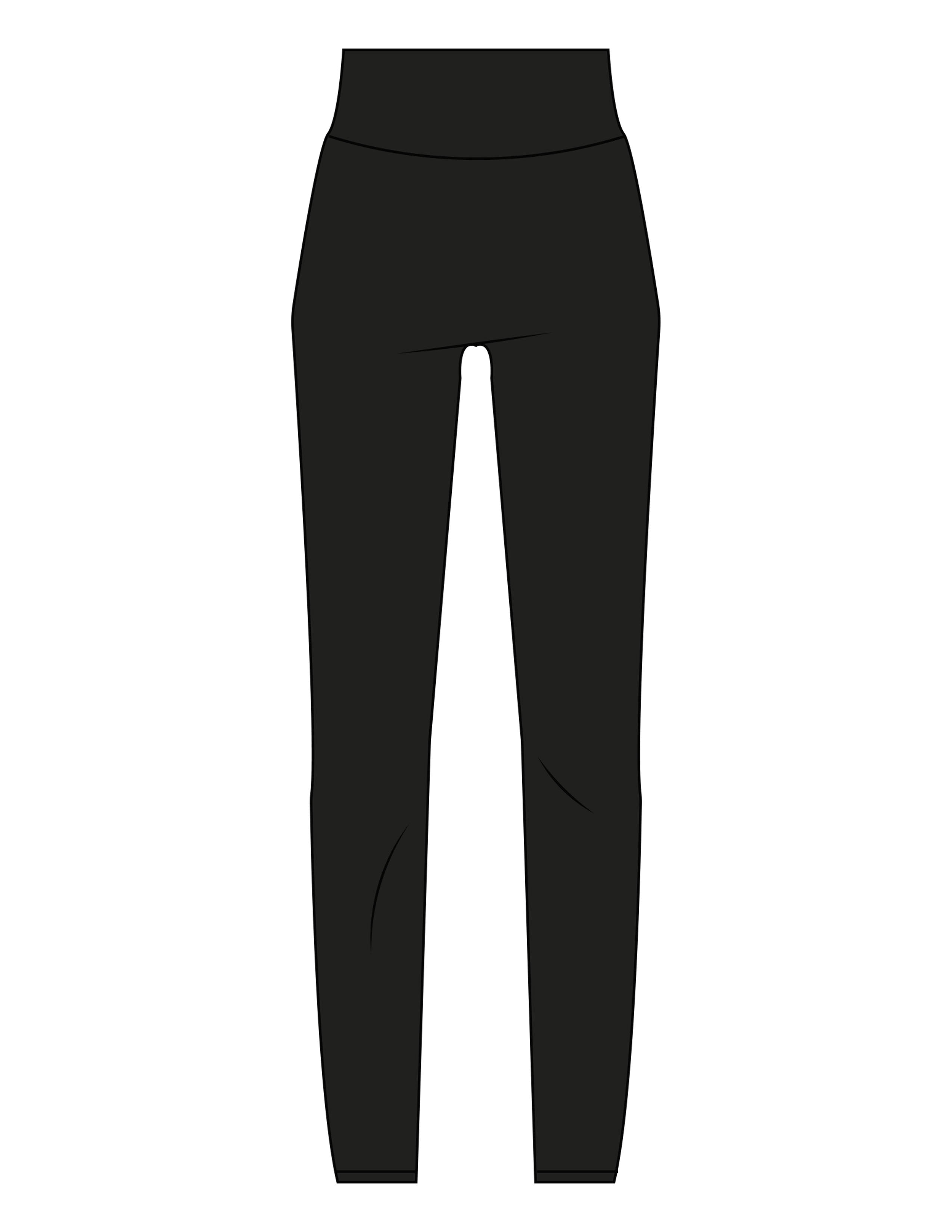 The Basic Legging - Black - Club Ready - Back Waistline - -Printed - White