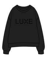 The Mens Crewneck - Black - Lagree Luxe - Center Chest & Back Neckline - Printed - Tone on Tone