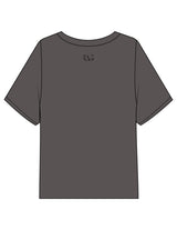 The Midweight Crop Tee - Pepper - RAG Collaborative - Back Neckline - Embroidered - Tone on Tone