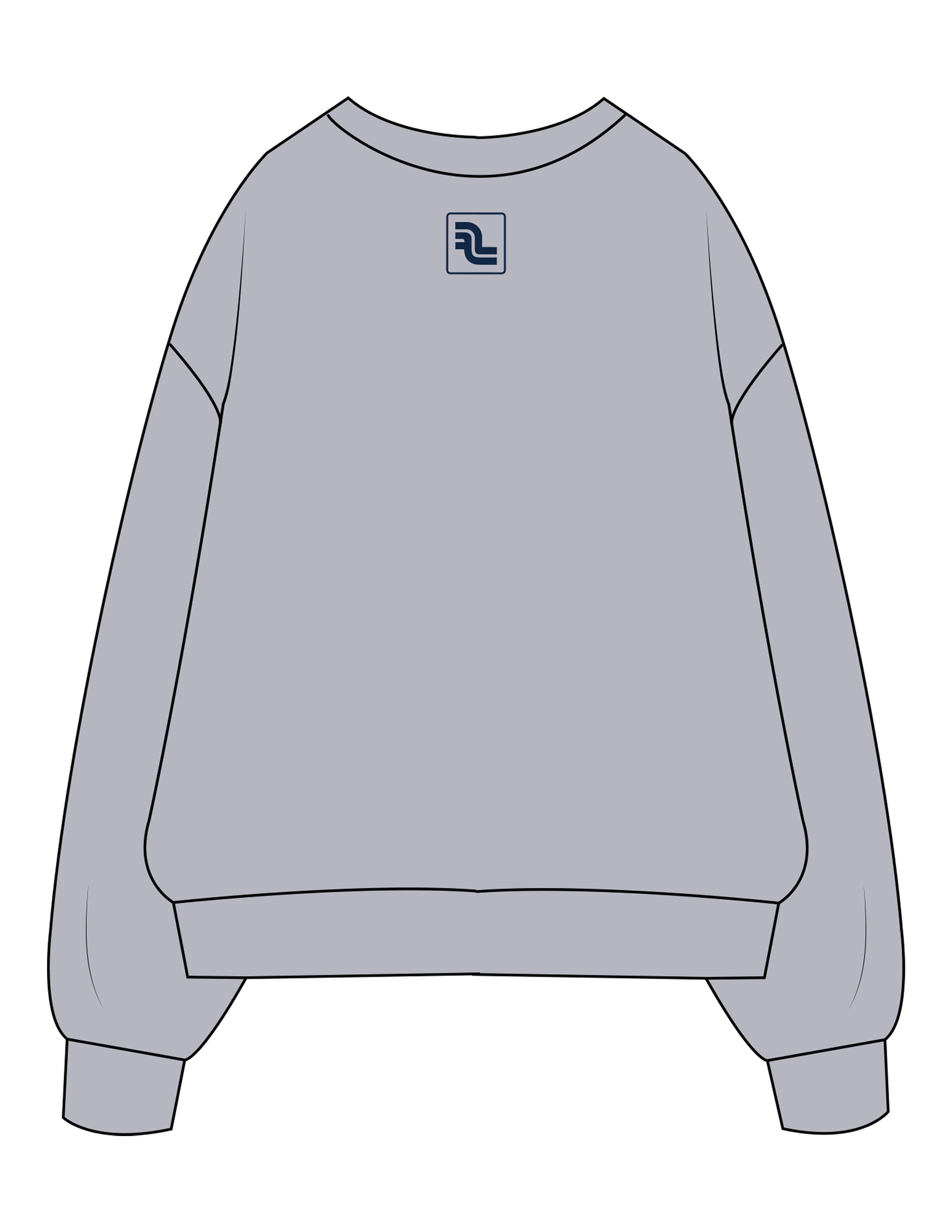 The Mens Heavyweight Crewneck - Heather - Fase Lagree - Center Chest Stacked & Back Neckline - Printed - Full Color