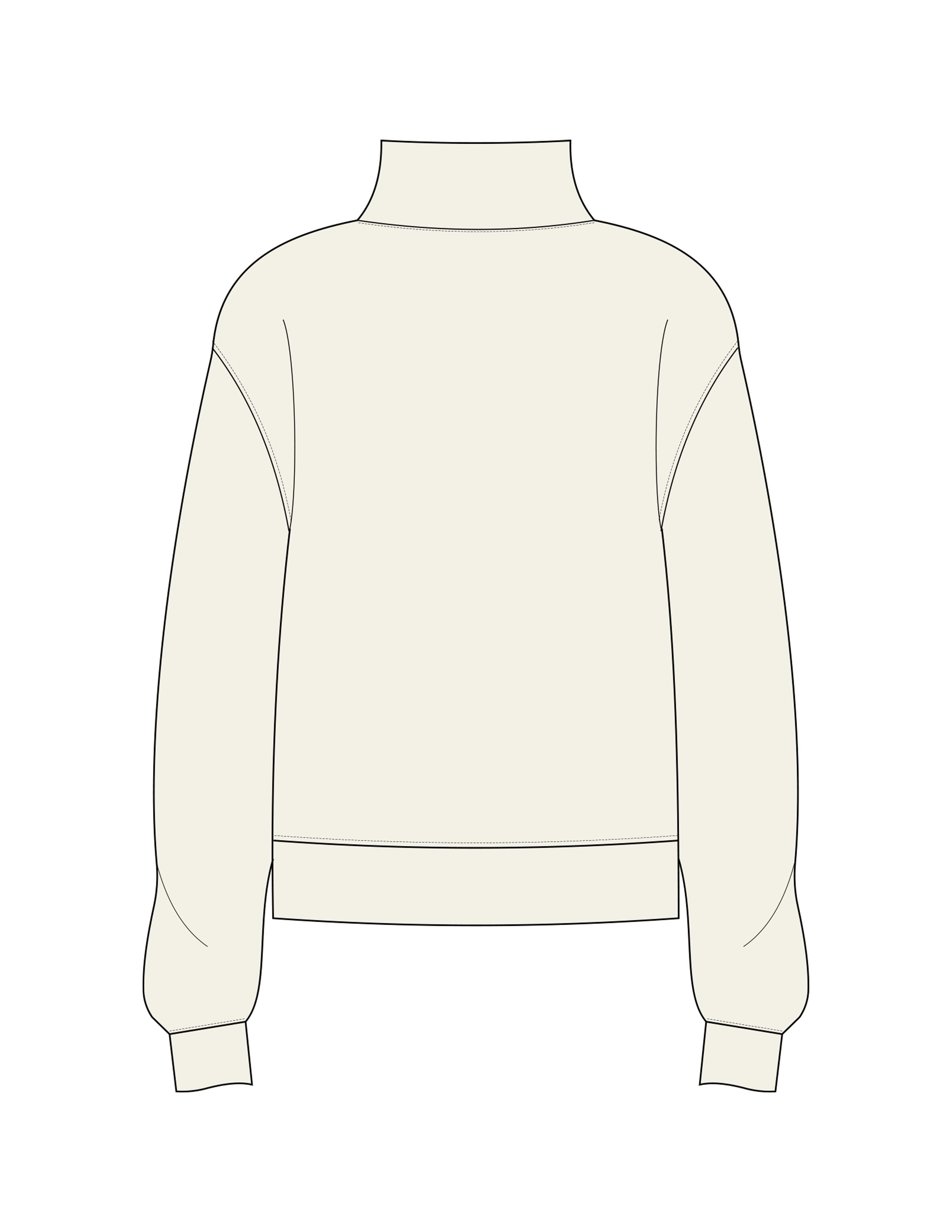 The Womens 1/4 Zip - Off White - The Studio (MDR) - Left Chest - Embroidered - Tone on Tone
