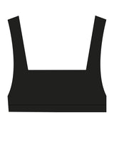 The Box Cut Bra - Black - Drench - Back Left - Printed - Periwinkle