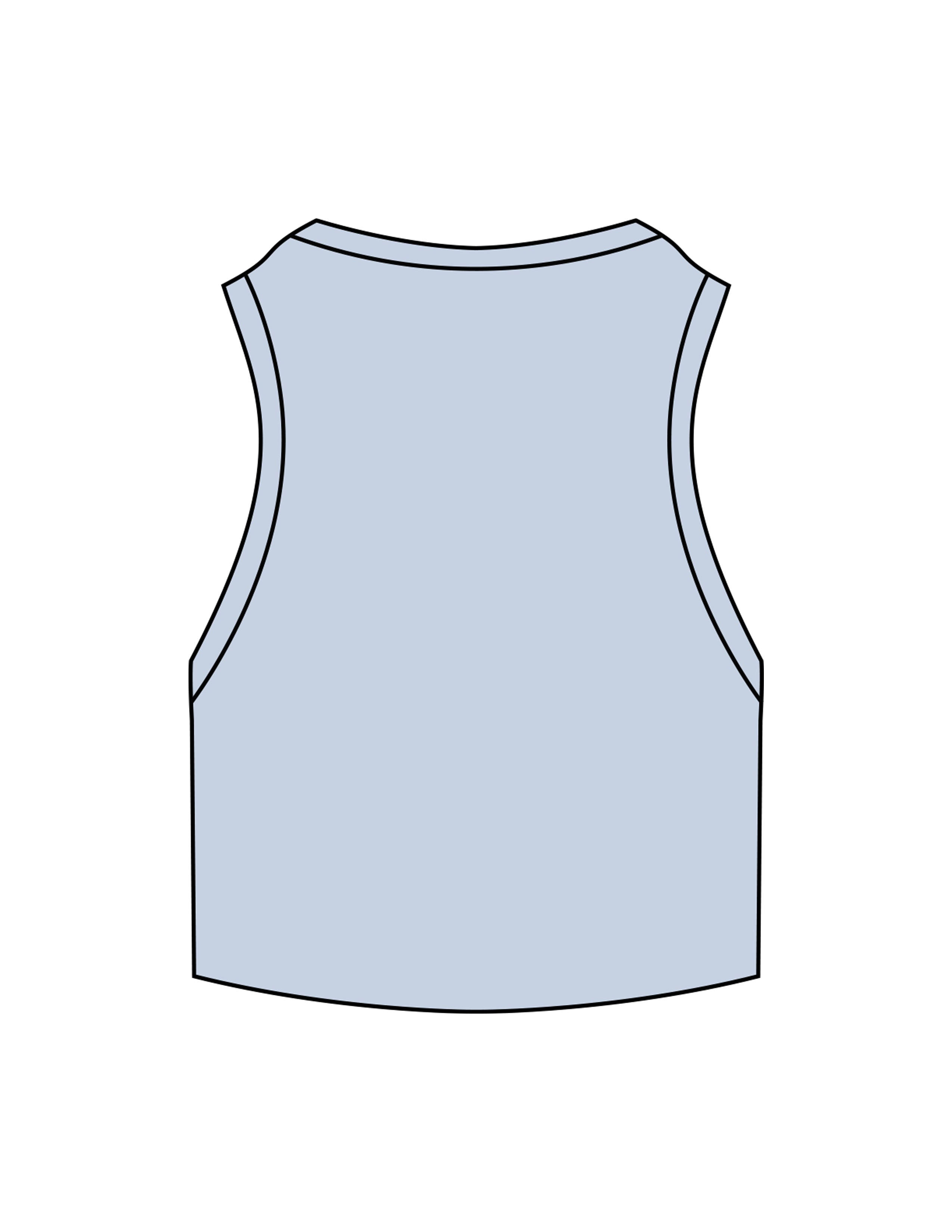 The Ribbed Crop Tank - Powder - Kinetic Pilates - Center Chest - Embroidered - Oatmilk