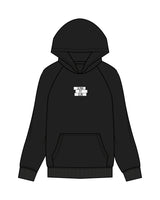The Mens Hoodie - Black - Alpha Fit - Chest Center Stacked - White