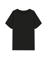 The Mens Heavyweight Tee - Black - Aldrich Agency - Center Chest Stacked & Center Back Logo - Printed - Tone on Tone