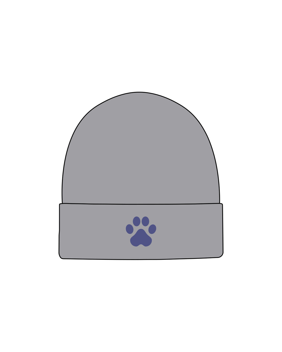 The Beanie - Athletic Heather - LLR - Center Brim - Embroidered - Gray Blue