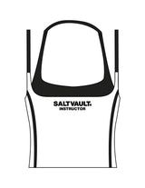 The Piped Tank - White - Saltvault Instructor - Center Chest & Center Back - Printed - Black