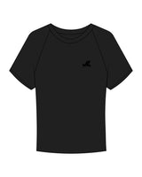 The Micro Rib Baby Tee - Black - JL Marketing - Left Chest - Printed - Tone on Tone