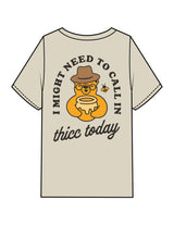 The Mens Heavyweight Tee - Washed Eucalyptus - Try Smile Collective - Left Chest & Back Bear - Printed - Full Color