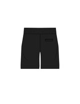 The Mens Swim Short - Black - NSpiers - Front Left Leg - Printed - White