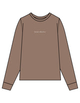 The Unisex Midweight Long Sleeve - Espresso - Facial Collective - Center Chest - Printed - White