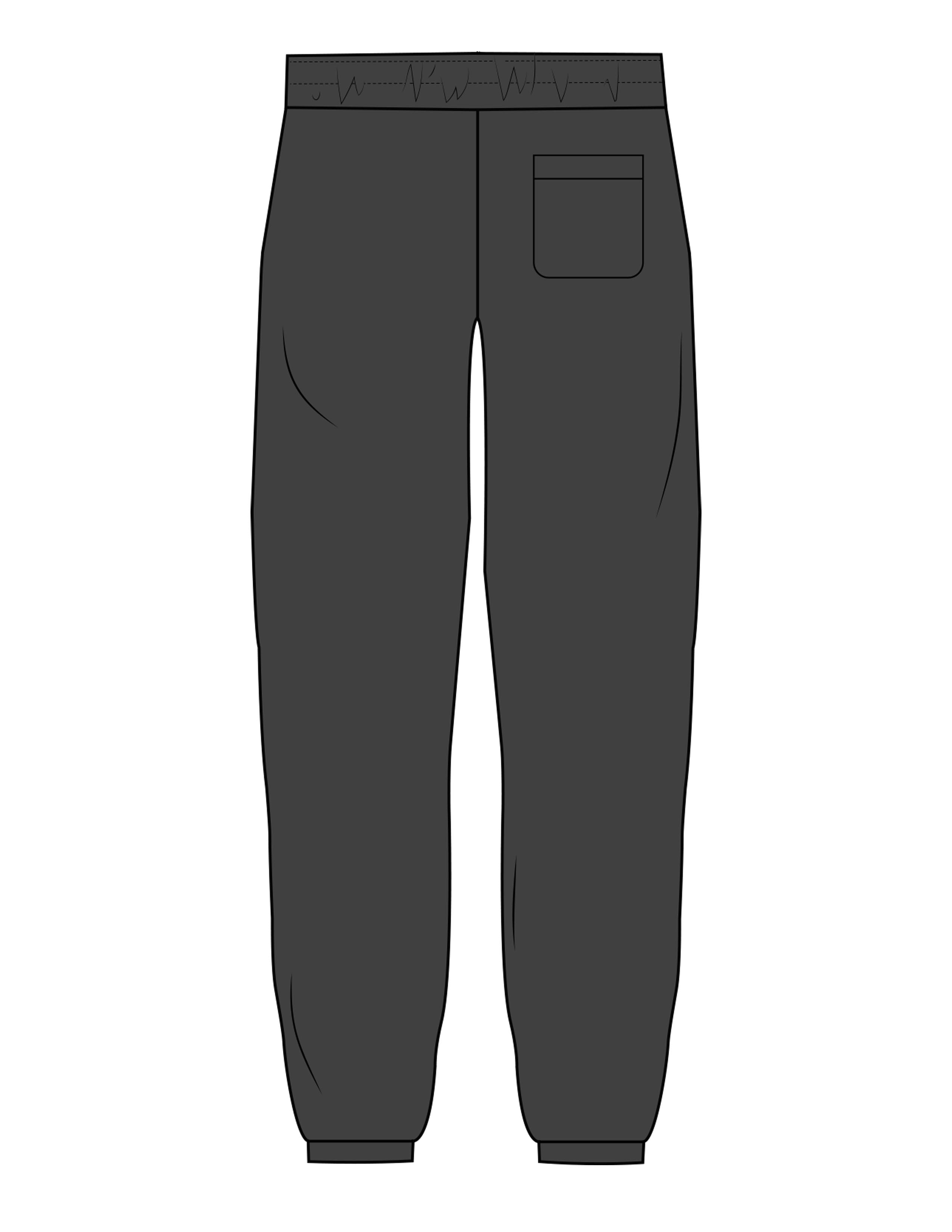 The Cargo Jogger - Charcoal - C2 Financial - Left Leg Stacked - Printed - White