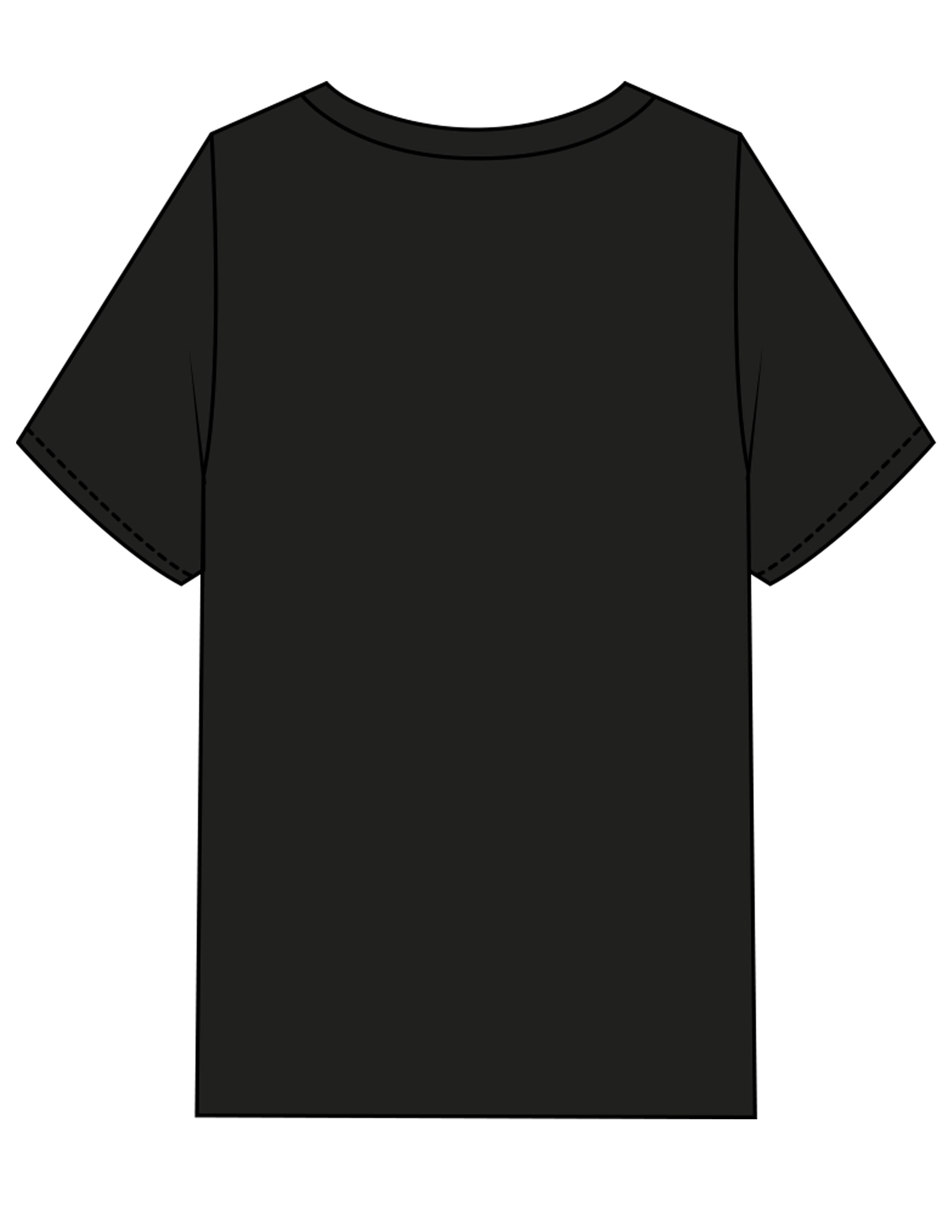 The Womens Heavyweight Tee - Black - Higher Ground - Center Chest Stacked & Right Sleeve - Printed - White
