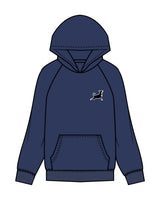 The Mens Hoodie - Cobalt - Updog Yoga - Left Chest - Back Center "IloveUpdog" - Printed - Full  Color