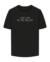 The Mens Tee - Black - Studio 205 - Center Chest Stacked - Back Stacked - Printed - White