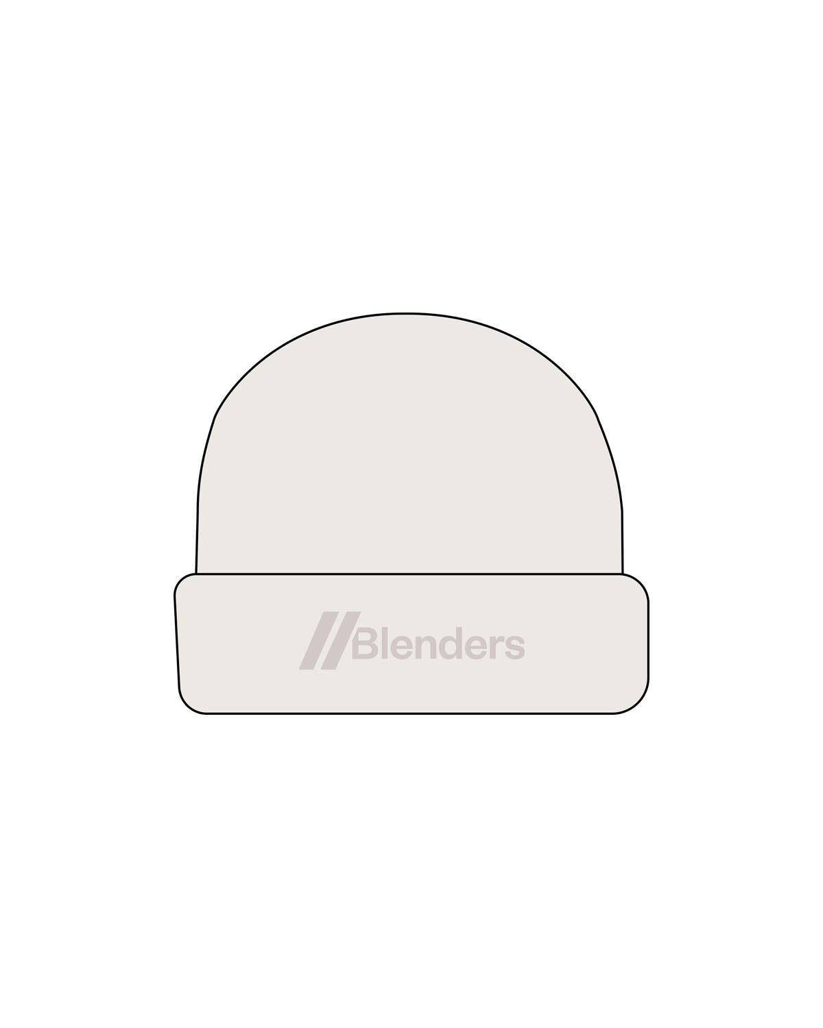 The Cable Knit Beanie - Off White - Blenders - Center Brim - Embroidered - Tone on Tone