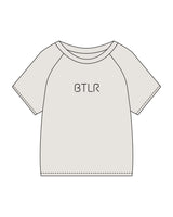 The Kids Heavyweight Tee - Washed Bone - BTLR - Center Chest - Printed - Black
