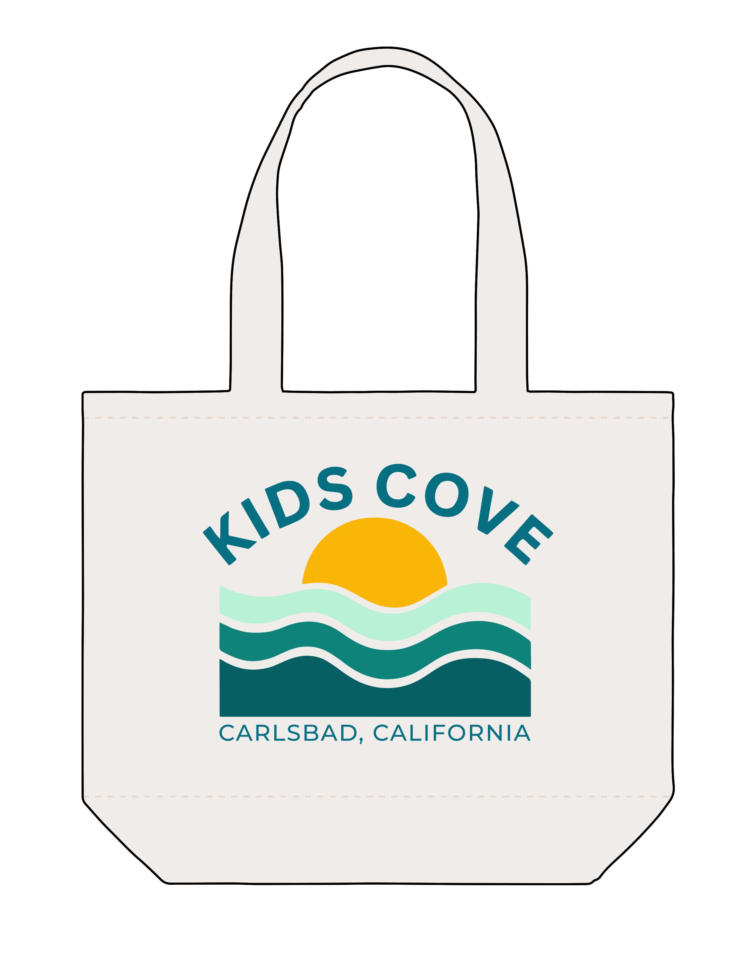 The Tote Bag - Natural - The Cove - Center - Kids Cove - Printed - Full Color
