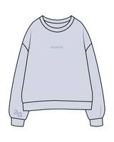 The Womens Crewneck - Powder - AA Associates - Center Chest & Right Sleeve - Embroidered