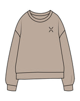The Midweight Unisex Crewneck - Washed Cement - Lagree Luxe - Left Chest - Printed - Black
