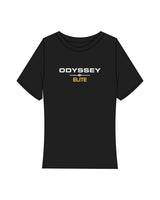 The Baby Tee - Black - Odyssey Performance - Center Chest Stacked - Back Neckline - Printed - Full Color
