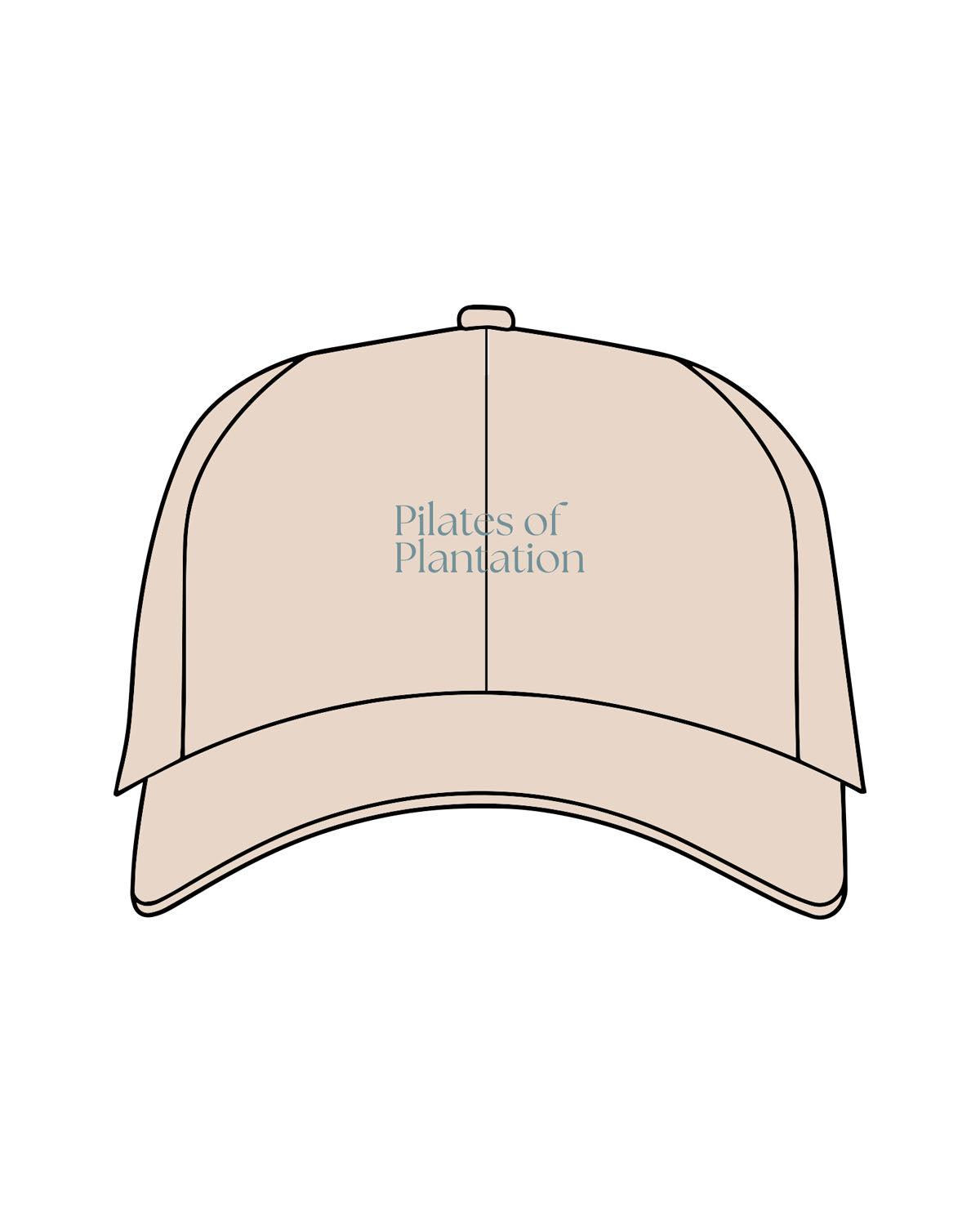 The Dad Hat - Stone - Pilates of Plantation - Center Crown - Embroidered - Blue