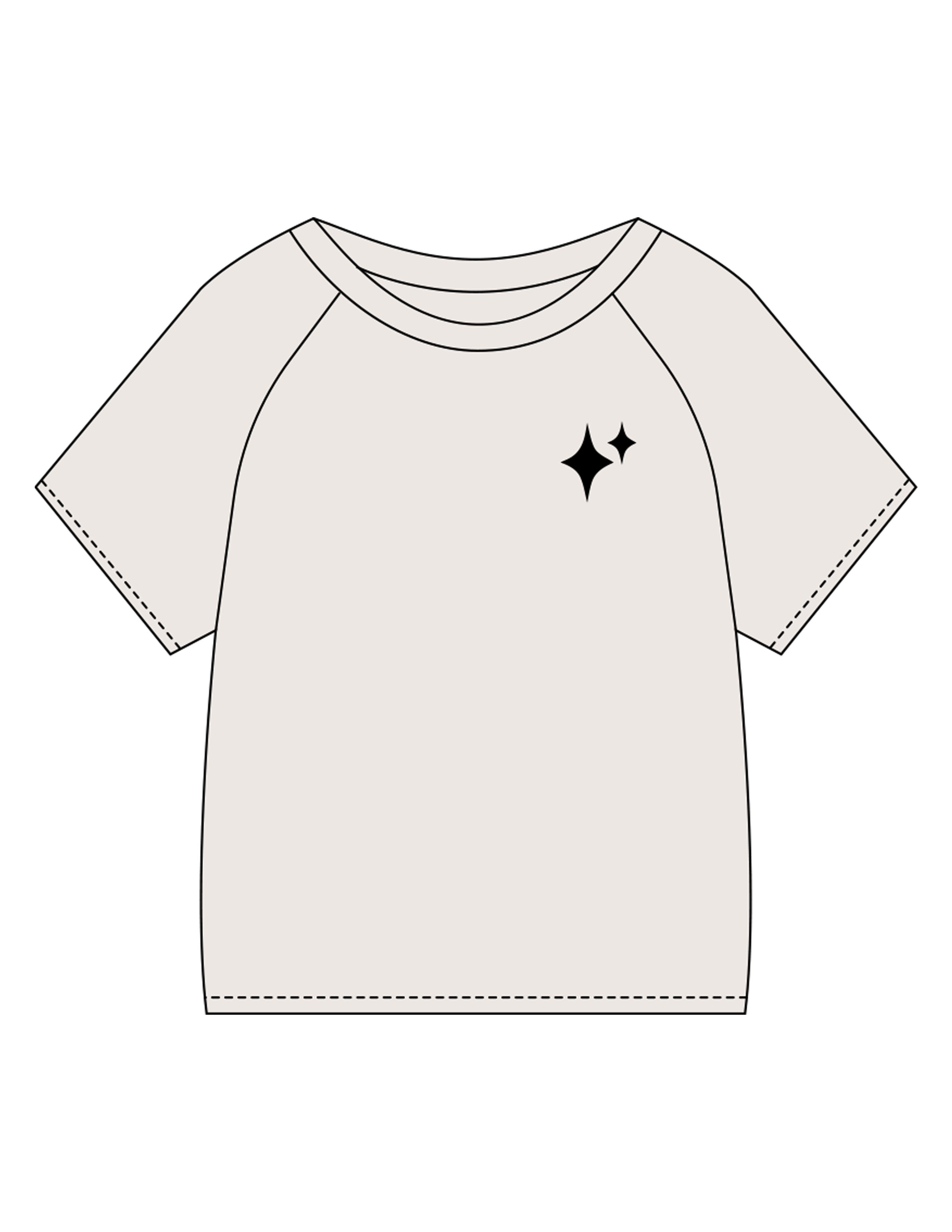 The Kids Tee - Bone - New Mom School - Left Chest & Back Stacked - Printed - Black