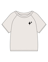 The Kids Tee - Bone - New Mom School - Left Chest & Back Stacked - Printed - Black