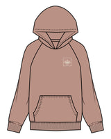The Womens Hoodie - Clay - R.M.W.I - Left Chest - Back Center - Printed - Cream