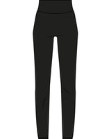 The Basic Legging - Black - Pilates Powerhouse - Back Center Waist - Printed - White