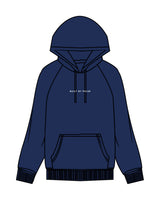 The Mens Classic Hoodie - Cobalt - Pulse 712 - Center Chest - Back Center Stacked - Sioux Center - Printed - White