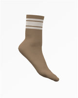 The Daily Pilates  Crew Sock - Tan