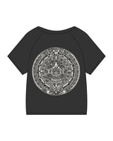 The Kids Heavyweight Tee - Washed Black - FadeFarm - Left Chest & Back Round - Printed - Full Color