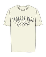 The Womens Tee - Butter - ZENERGY CYCLING - Center Chest Stacked - Printed - Charcoal