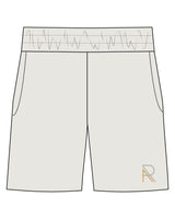The Mens Sweat Shorts - Washed Bone - Reform Athletica - Bottom Left - Full Color