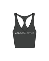 The Racer Tank - Pebble - Core Collective - Center Chest & Back - White