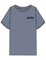 The Mens Heavyweight Tee - Washed Indigo - Reiner Pump Systems - Left Chest & Back Stacked - Printed - Navy