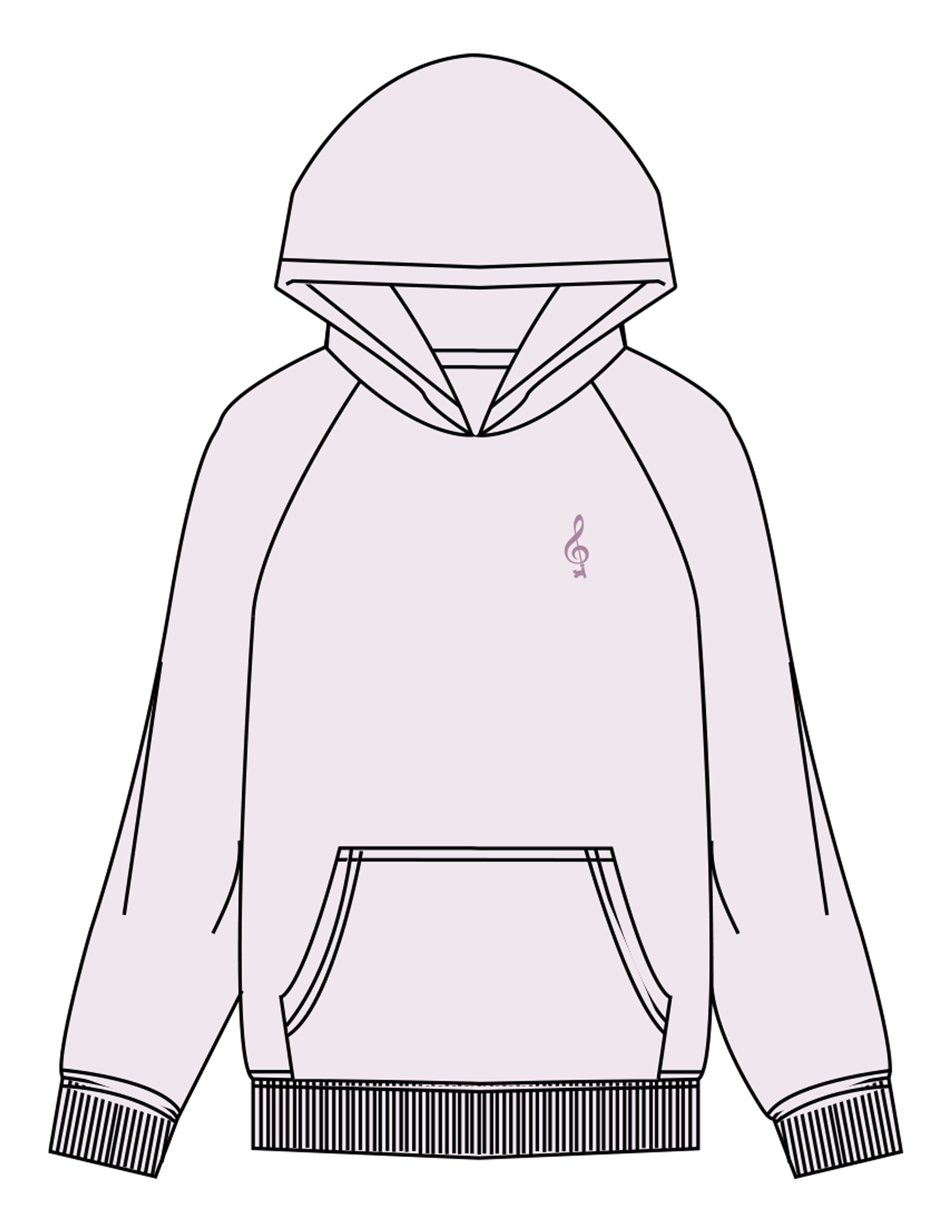 The Womens Hoodie - Orchid - SOUL YOGA - Left Chest - Embroidered - Tone on Tone