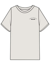 The Mens Heavyweight Tee - Washed Bone - Core Allure Pilates - Left Chest Arc Stacked & Back Arc Stacked - Printed - Black