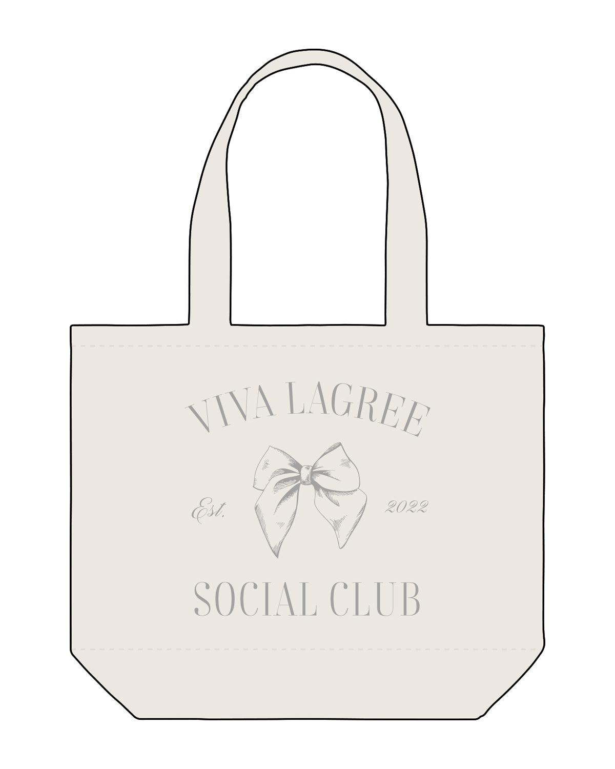 The Tote Bag - Natural - Viva Lagree - Front Center Stacked - Bone