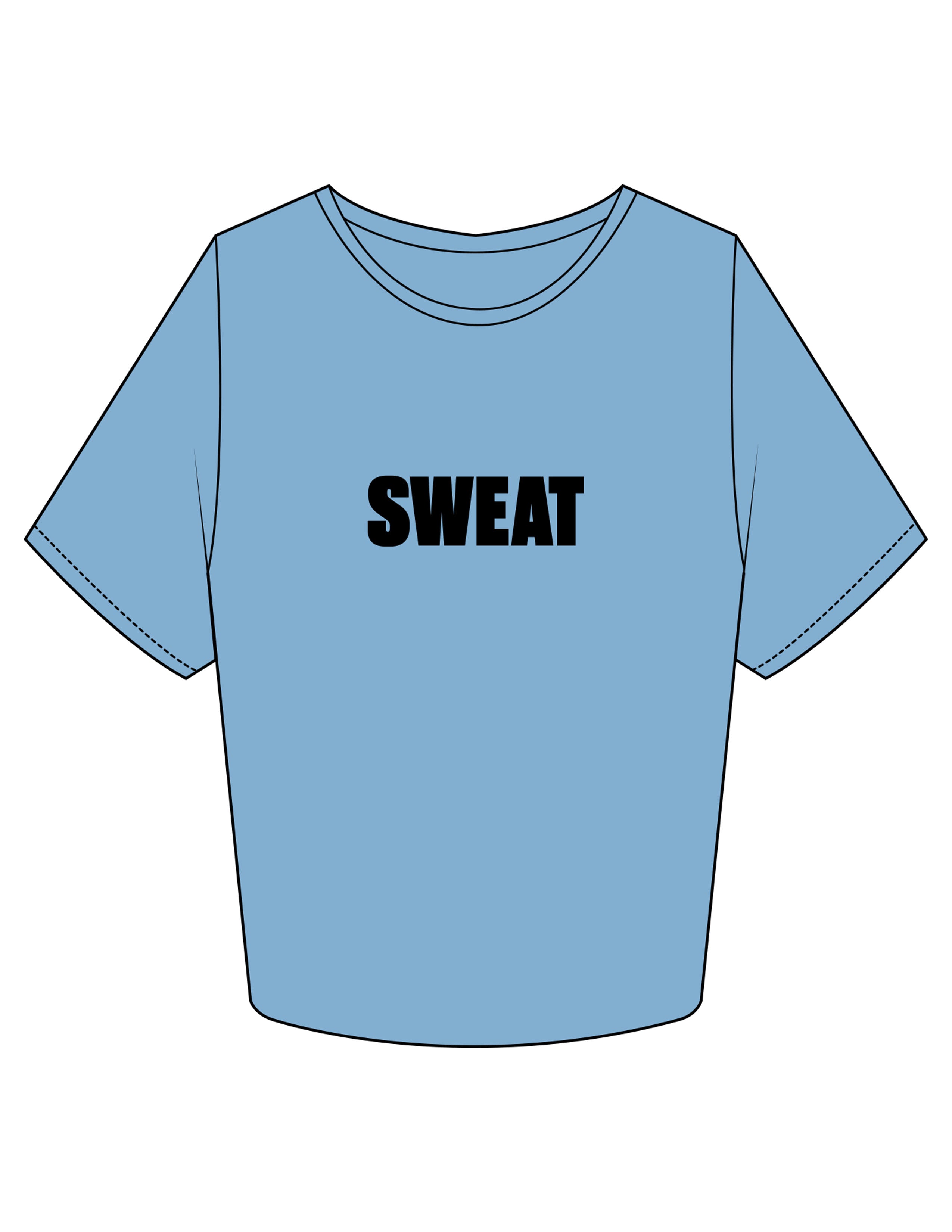 The Crop Tee - Carolina - Sweatshack - Center Chest & Center Back - Printed - Black