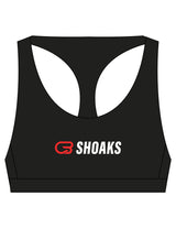 The Racer Bra - Black - Pineda Fitness LLC - Center chest - Printed - Full Color