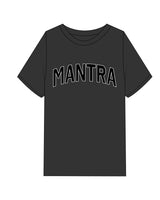 The Womens Heavyweight Tee - Washed Black - Mantra - Center Chest Arc - Printed - Full Color