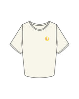 The Crop Tee - Off White - Scorch Fitness - Left Chest & Back Bottom Right - Embroidered - Full Color